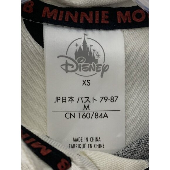 Women's XS Minnie Mouse Polka Dot Embroidered Collar Short Sleeve Blouse - Picture 7 of 13